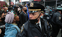 Political protests in Times Square, New York, Richard Moore